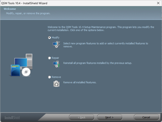 Installation program data entry screen