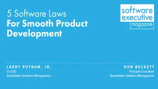 New Article: 5 Software Laws For Smooth Product Development